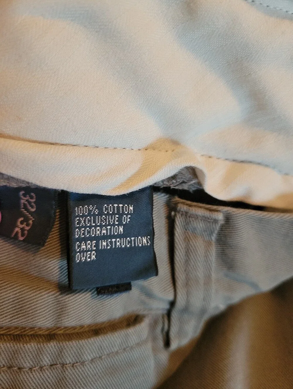 Vintage Polo Ralph Lauren Preston 100% Cotton Chino Trousers Gray Mens 30X30
